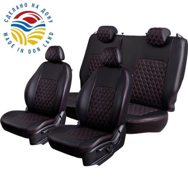 Чехлы Экокожа Турин Ромб на Daewoo Gentra Чехлы Экокожа Турин Ромб на Daewoo Gentra